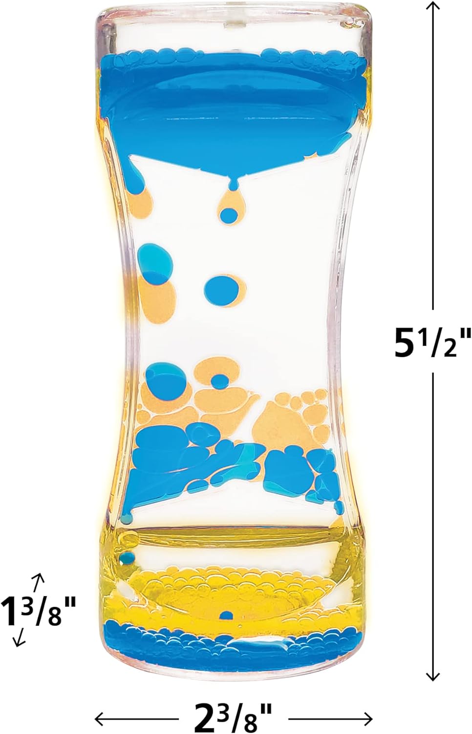 Blue & Yellow Liquid Motion Bubbler