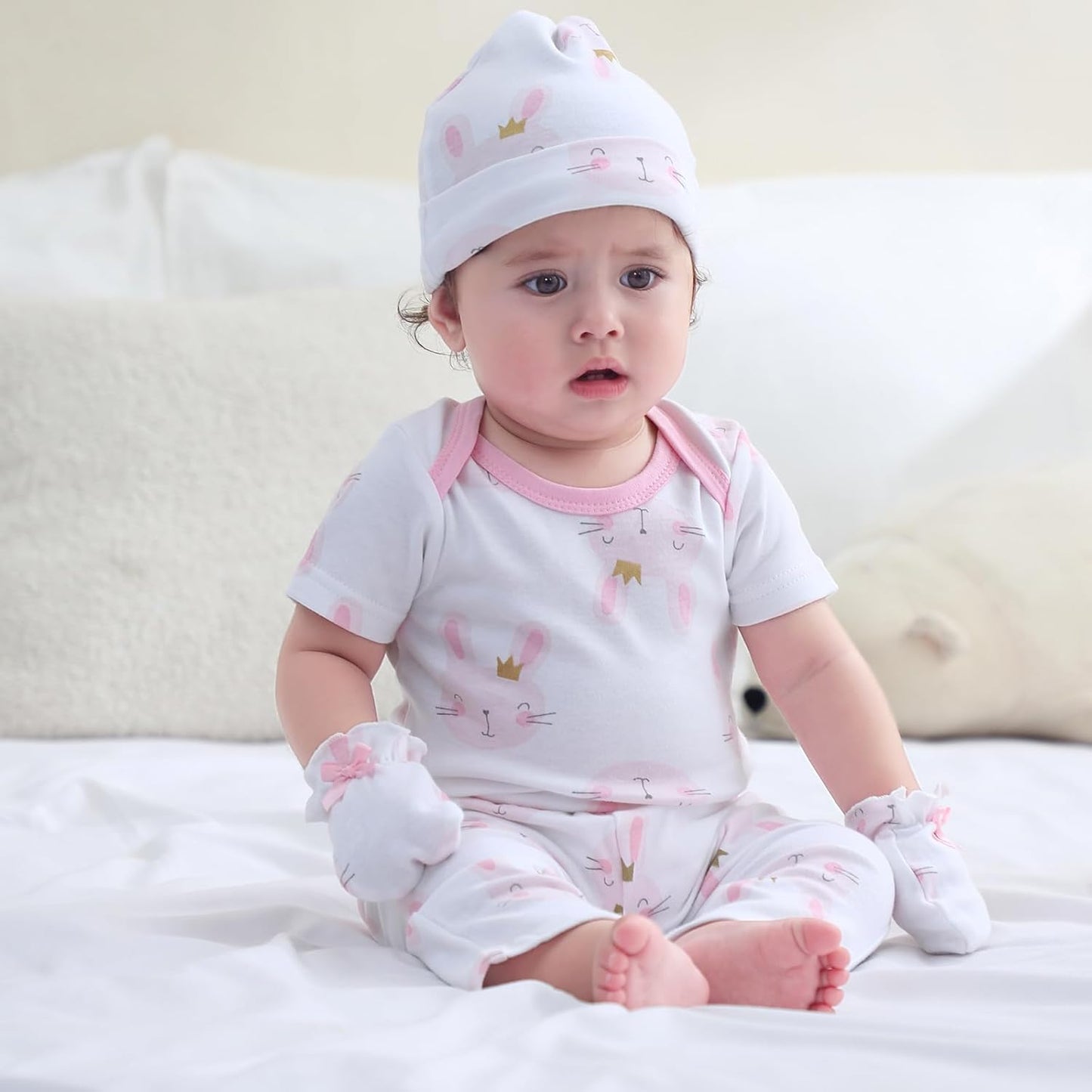 Baby Bodysuit and Pant Set 10-pcs Cotton Soft Newborn Boy Girl Clothes Outfits