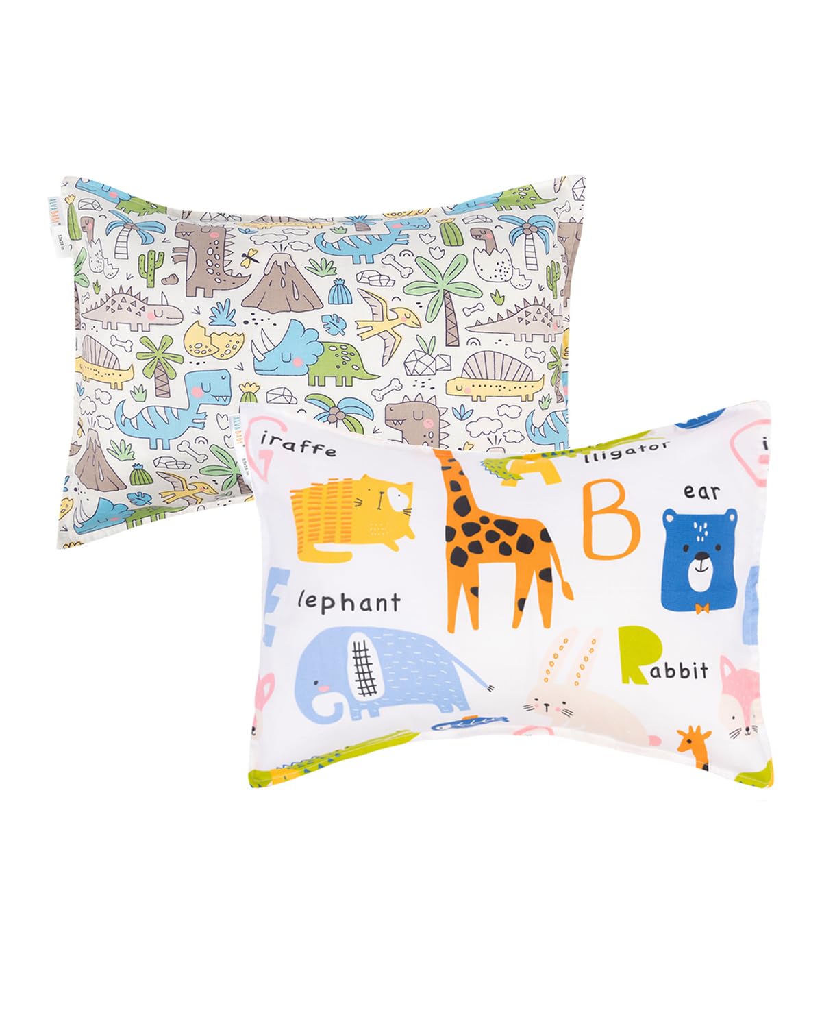 ALVABABY Toddler Pillowcases 2 Pack Cotton Kids Pillow Cover Fit 13"x 18" or 14"x20" Envelope for Girl Boy Sleepy Travel 2L-TPW14A