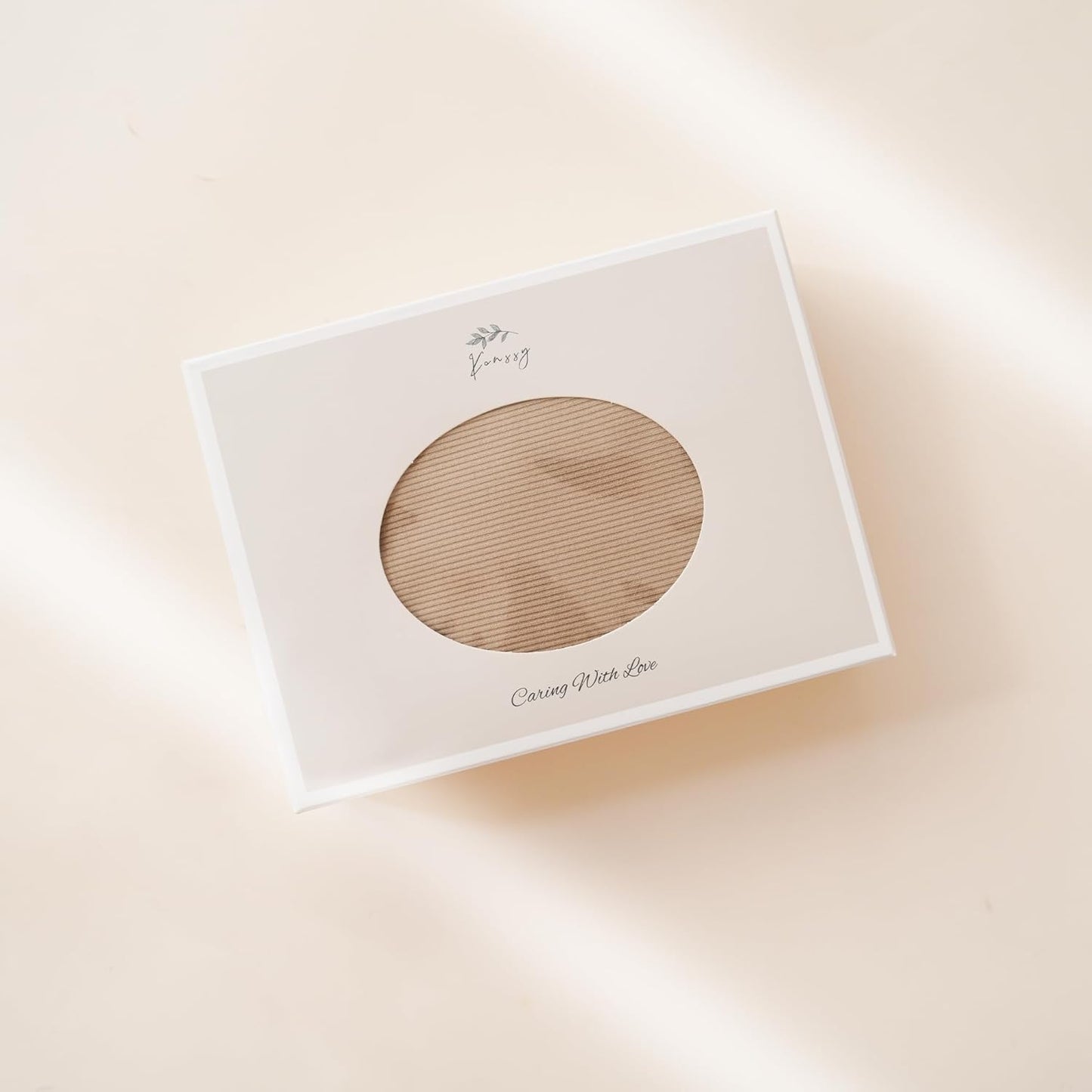 Konssy Knit Baby Blanket 2 Pack, Soft Ribbed Swaddle Receiving Blankets for Boys & Girls, Lightweight Cozy Swaddling Wrap for Newborns, Infants, & Toddlers, 33x42 Inch (Clay,Beige)