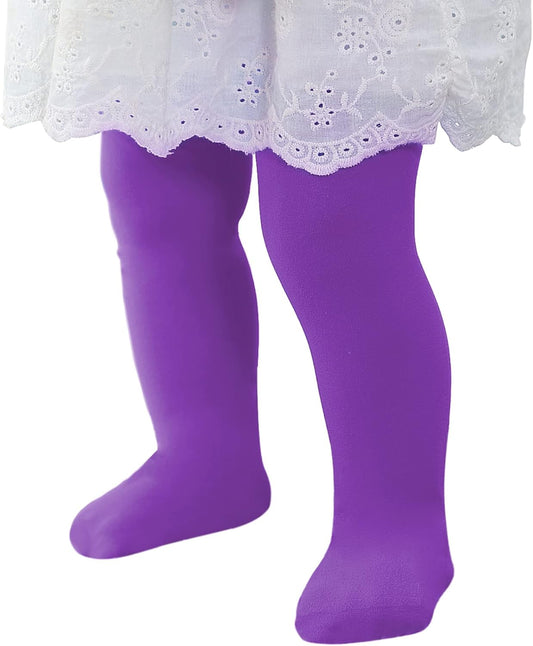 Ultra Soft Toddler Ballet Tights for Girls - Footed Dance Tights Colorful Baby Girls Leggings for Daily Party Halloween 1-6T