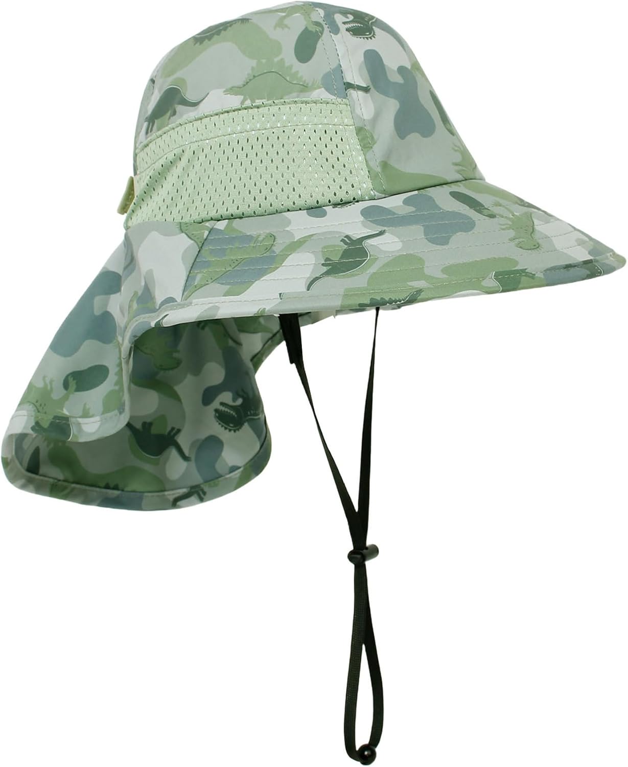 CHUNG Baby Sun Protection Hat Summer Toddler Adjustable UPF 50+ Wide Brim Neck Flap Beach Caps Boys Girls 1-12 Years Kids