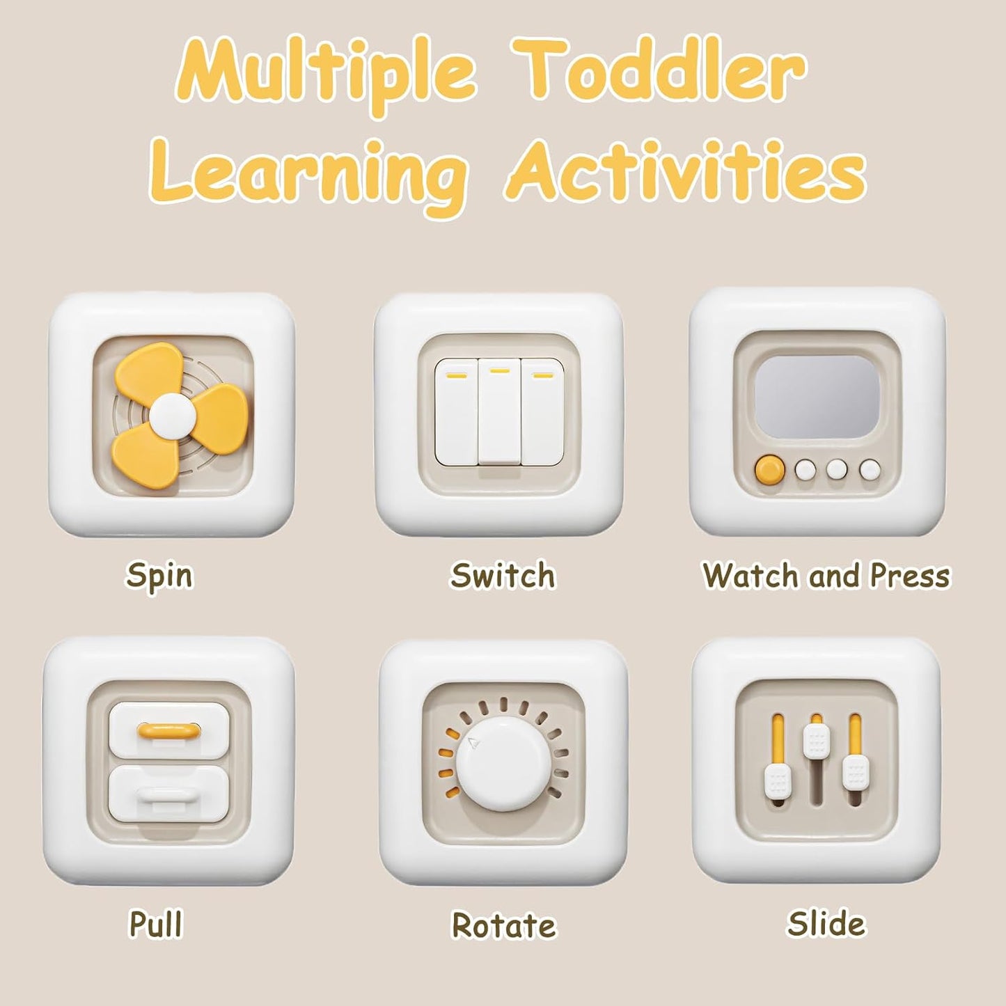 Busy Cube Toys for 1 Year Old Boy, Montessori Toys for 1+ Year Old, Travel Sensory Toys for Toddlers 1-3, Learning Fine Motor Skills| 1st Birthday Gifts Boy 12 Months +