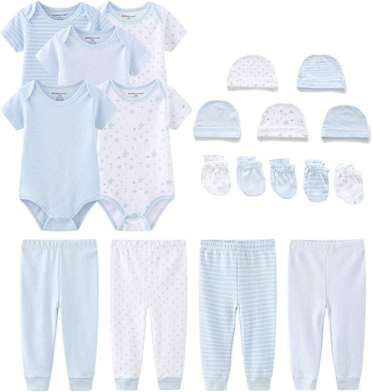 Kiddiezoom Newborn Baby Girl Boy Clothes Baby Outfits Pants Bodysuits Gifts Set Layette Set 0-3 Months