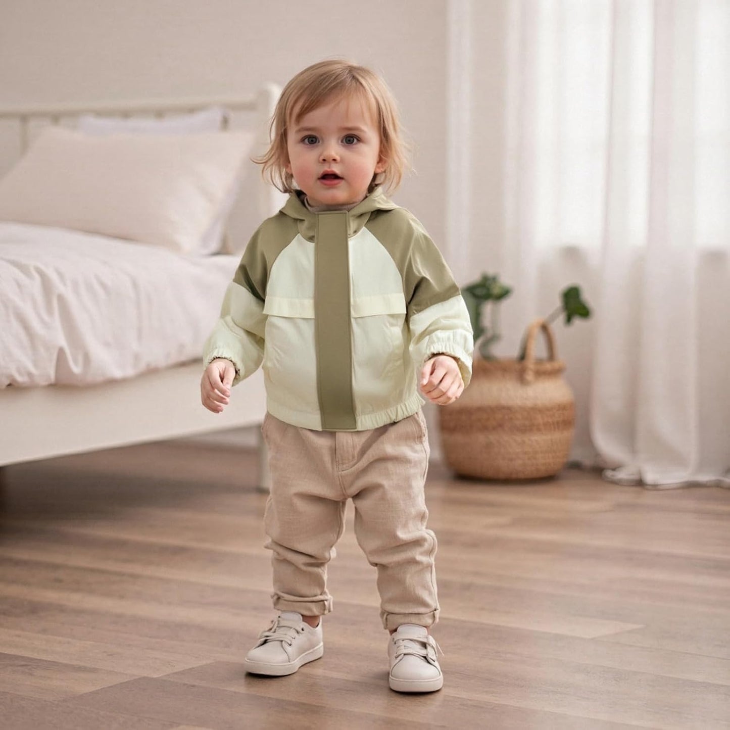 Toddler Baby Boy Girl Jackets Lightweight Outwear Zipper Hooded Windbreaker Jacket Fall Clothes 12M 18M 2T 3T 4T 5T