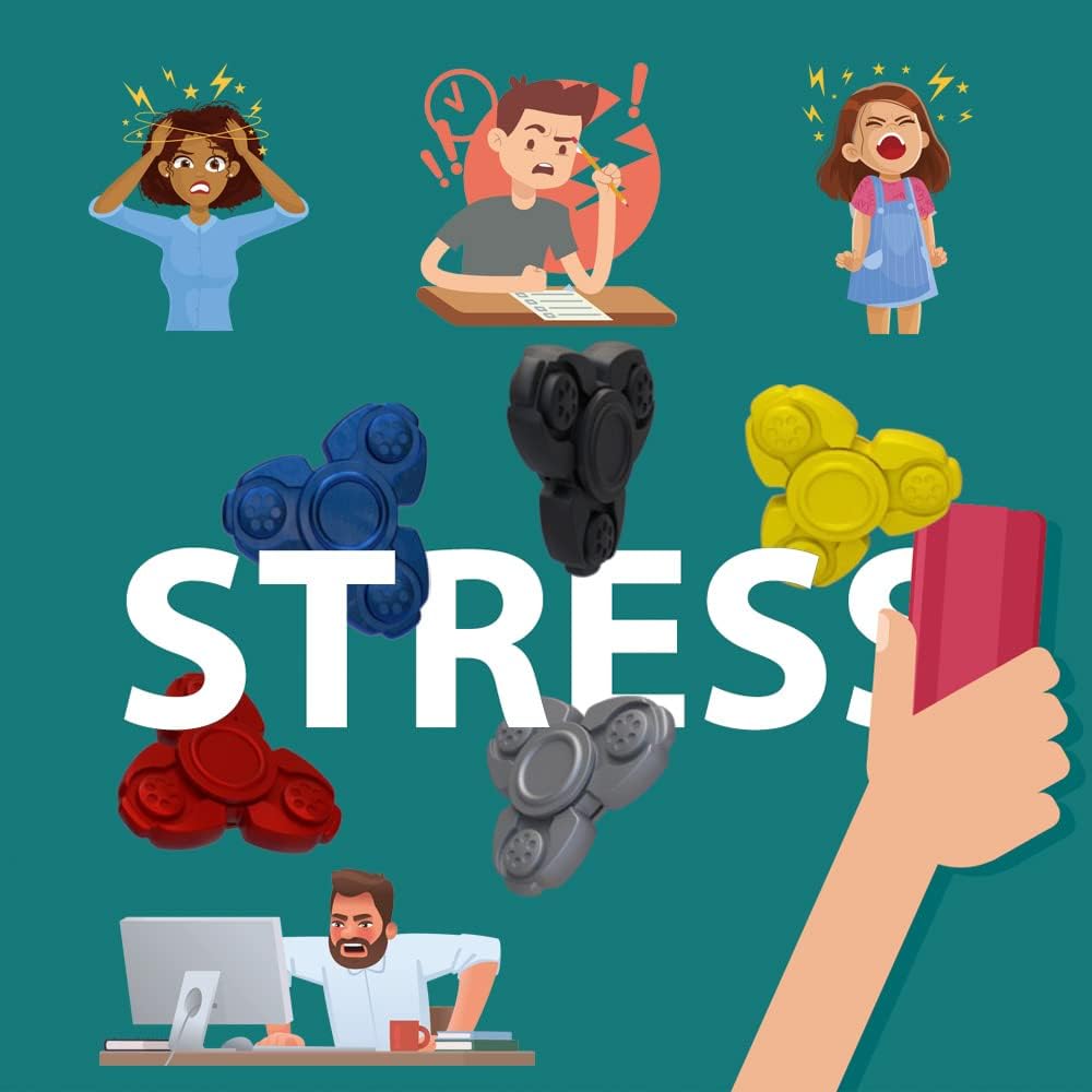 Solid Metal Fidget Spinner Sensory Novelty Hand Finger Spinning Toy Stocking Stuffers Ideas ADD ADHD Stress Relief and Anxiety Relieves Reducer for Kids and Adults. (Grey)