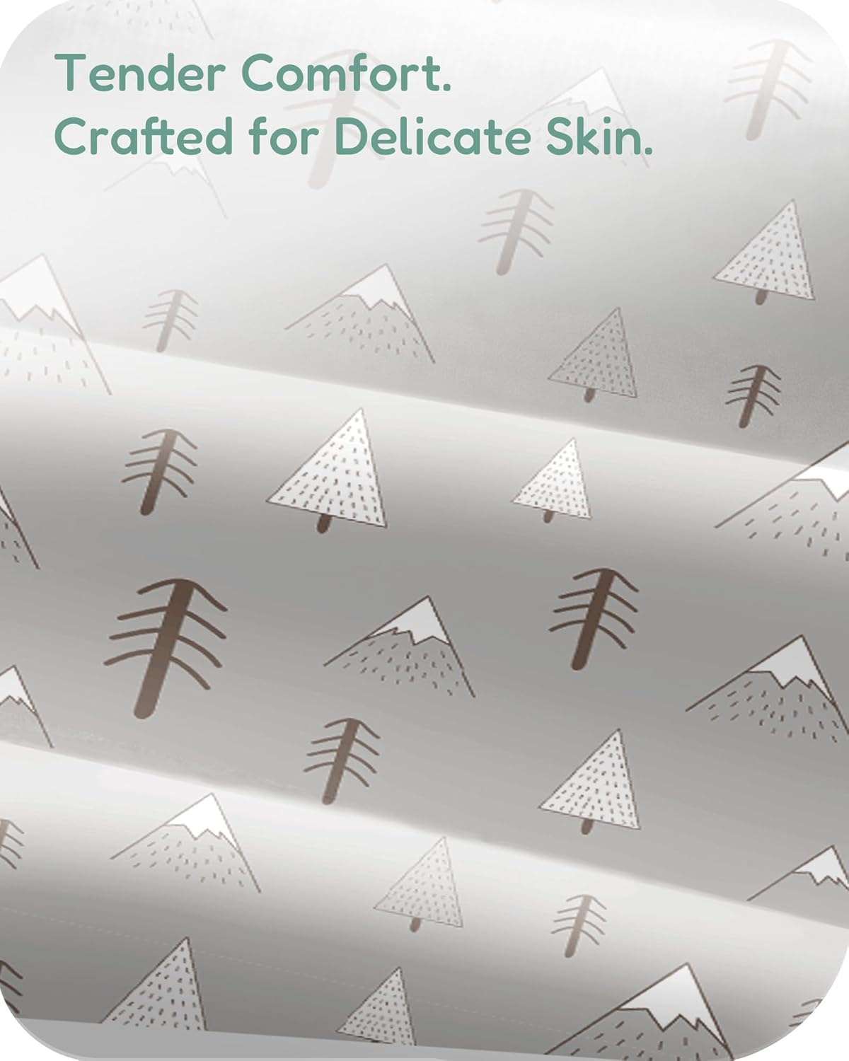 Baby Crib Sheets Boy Girl for Standard Crib Mattress - Grey Woodland Animal Print, Soft and Cozy, Snug Fit for 28''x52''x9'' Extra Deep Pocket