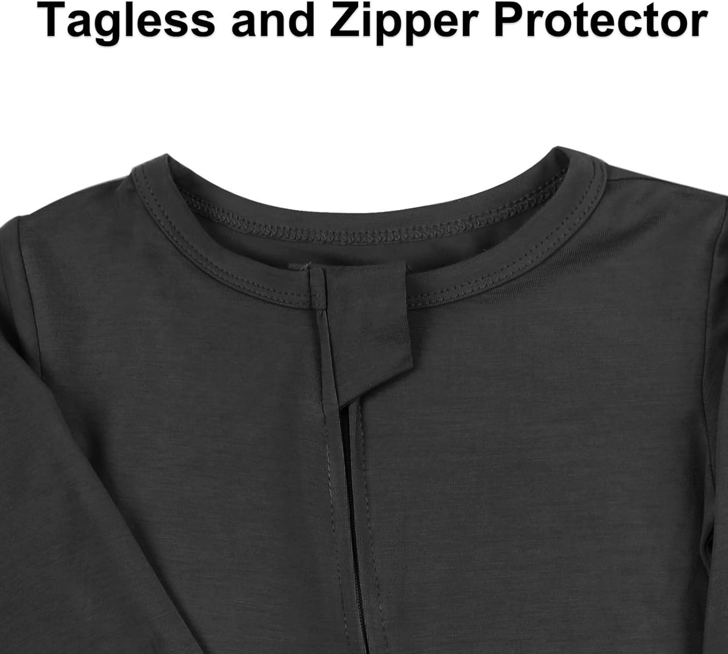 Aablexema Baby Footless Pajamas Zipper with Mitten, Rayon from Bamboo, Infant Long Sleeve Romper Pjs