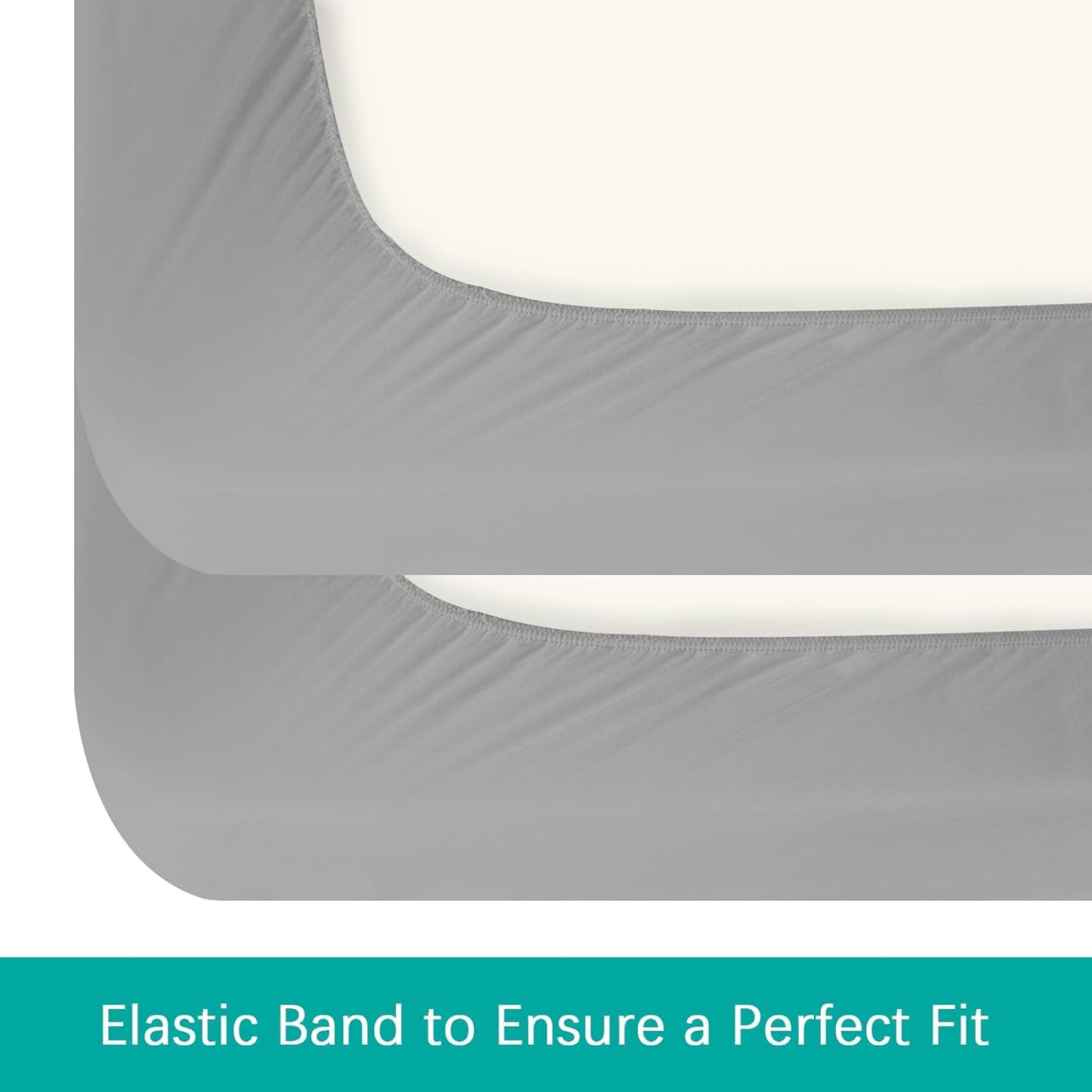 Biloban Mini Crib Sheets Fitted Waterproof 38'' x 24'', 2 Pack Mattress Protector Cover Fits for Dream on Me/Newton Mini Crib Mattress, Portable Sheet for Boys & Girl