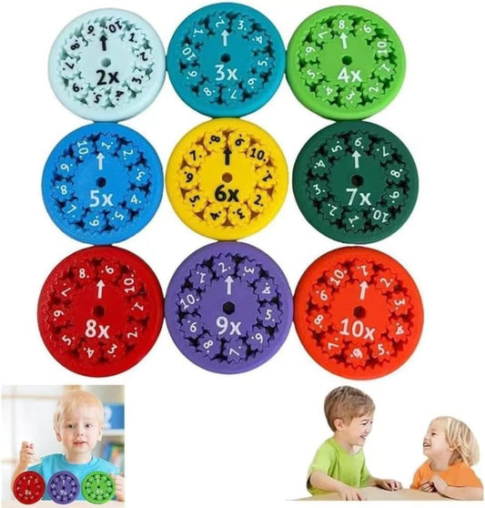 Math Fidget Spinners,Educational Math Fact Fidget Spinners, Math Fidget Toy Multiplication, Math Learning & Education Toys Game(9pcs2)