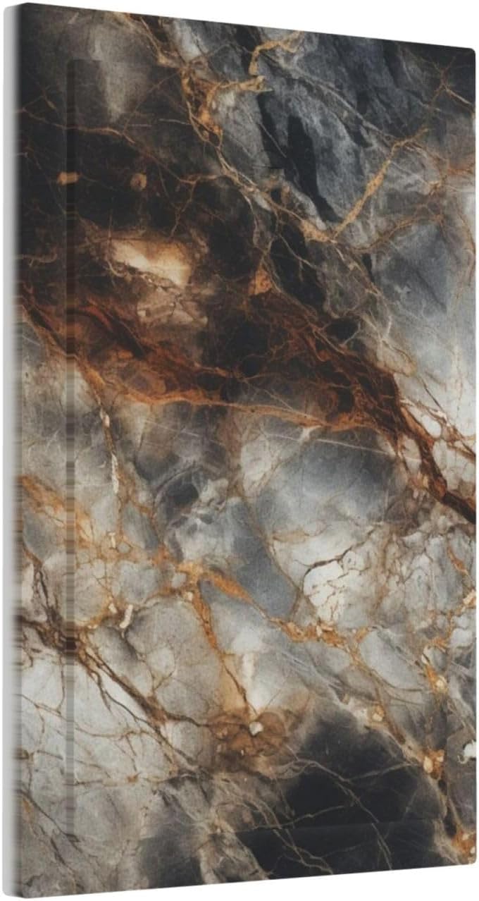 Brown Marble Granite Golden Lines Print Light Switch Cover Plate 1 Gang No Device Blank Electrical Wall Plates Faceplate Decorative Switch Plate for Bathroom Kitchen Decor