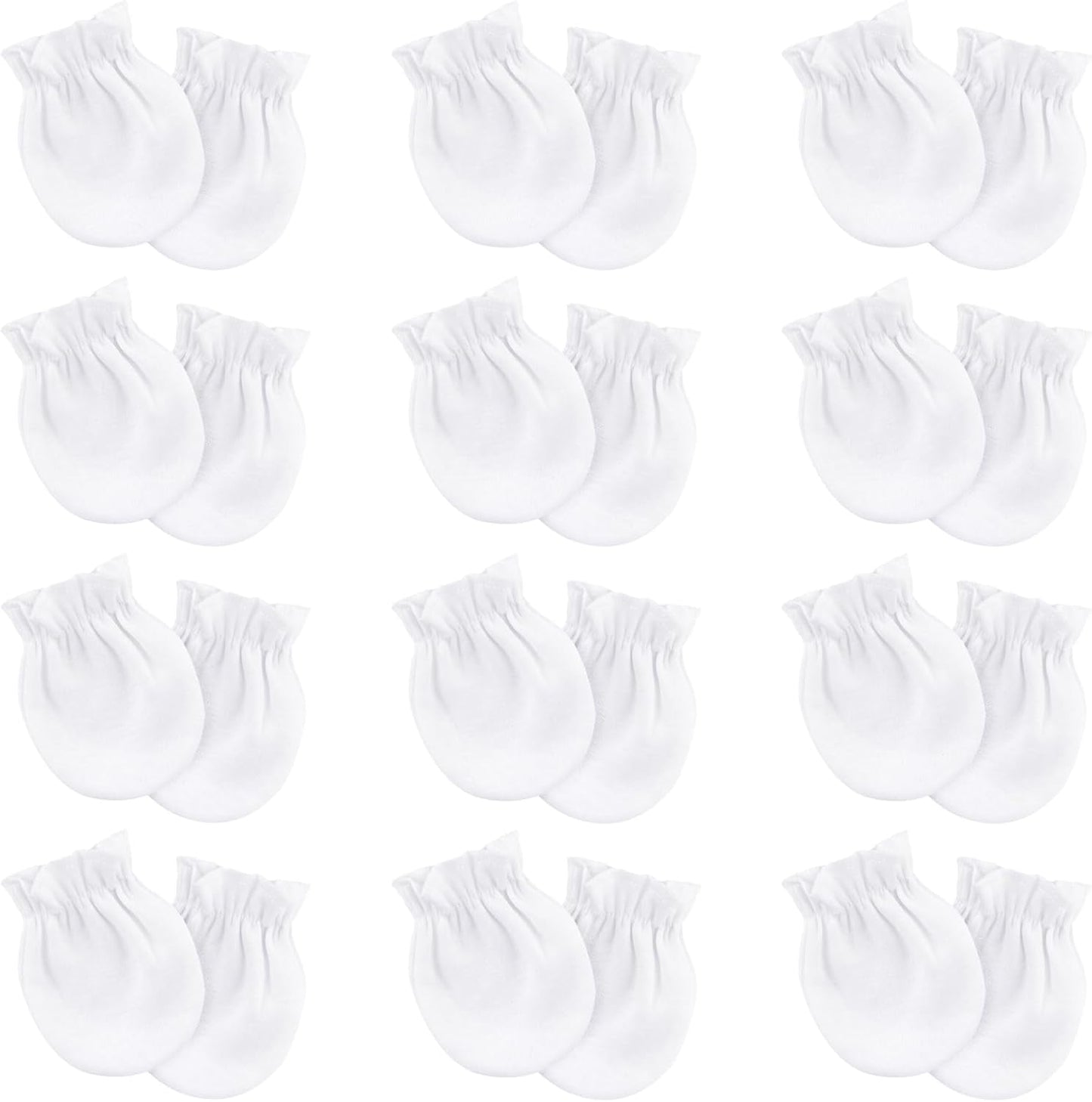 Newborn Baby Mittens No Scratch Cotton Elastic Wrist Gloves Infant Toddler Mittens for Baby Boy Girl 0-6 Months