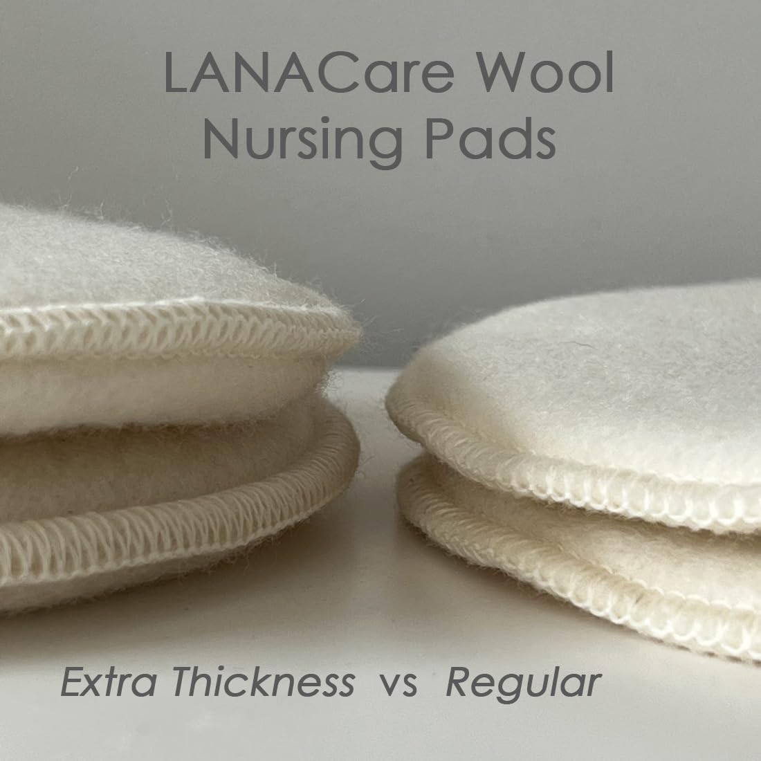 Soothingly Soft Merino Wool Nursing Pads, Style Softline, Extra Thickness, 6 in. Diameter (Small)