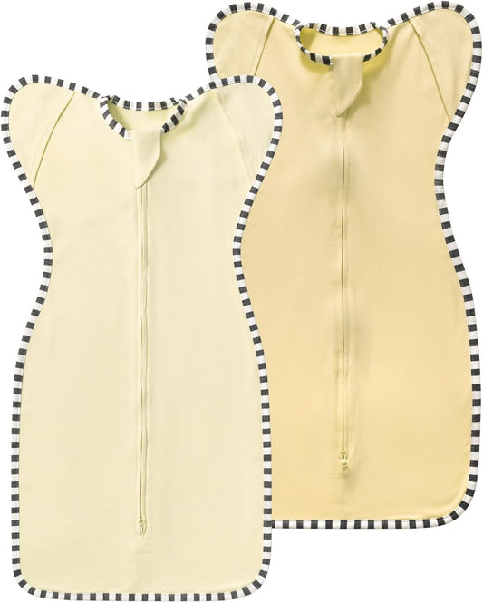 Baby Transition Swaddle 2-Pack, Newborn Sleep Sack, Arms Up Design (Arms In/Out), Infant Swaddle for Boys Girls