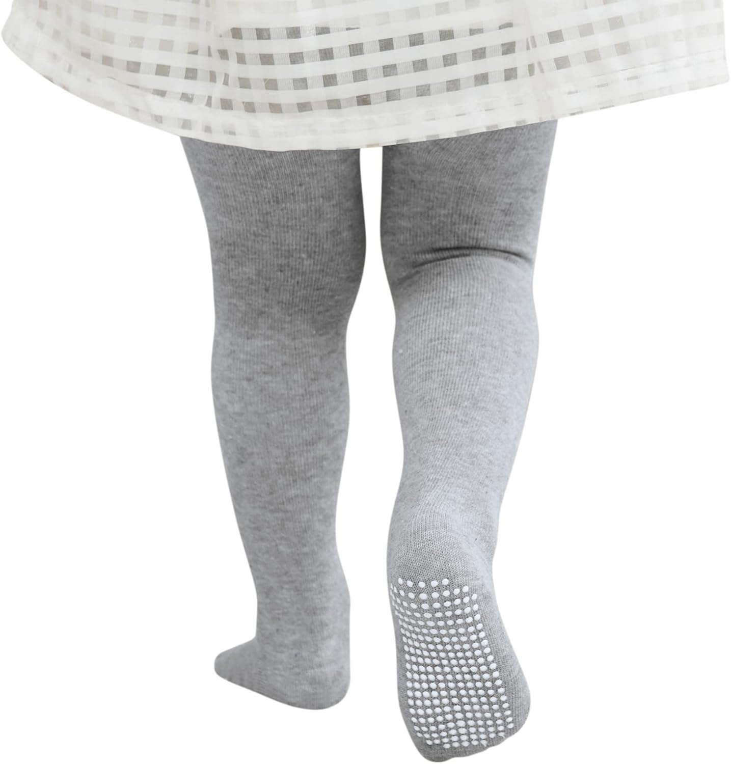 Zando Baby Girls Tights Cozy Cotton Infant Non Slip Grip Leggings Toddler Solid Knit Pantyhose Warm Newborn Stockings