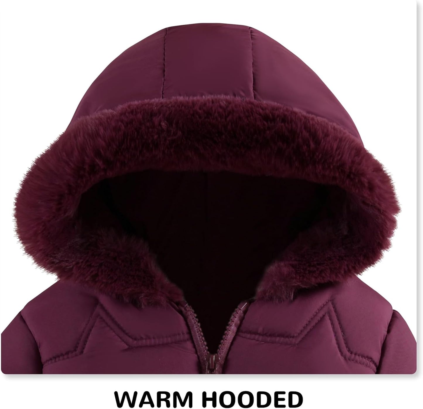 Toddler Winter Coats Baby Jacket Snow Clothes Puffer Dress Girl Warm Hoodie 1-4T