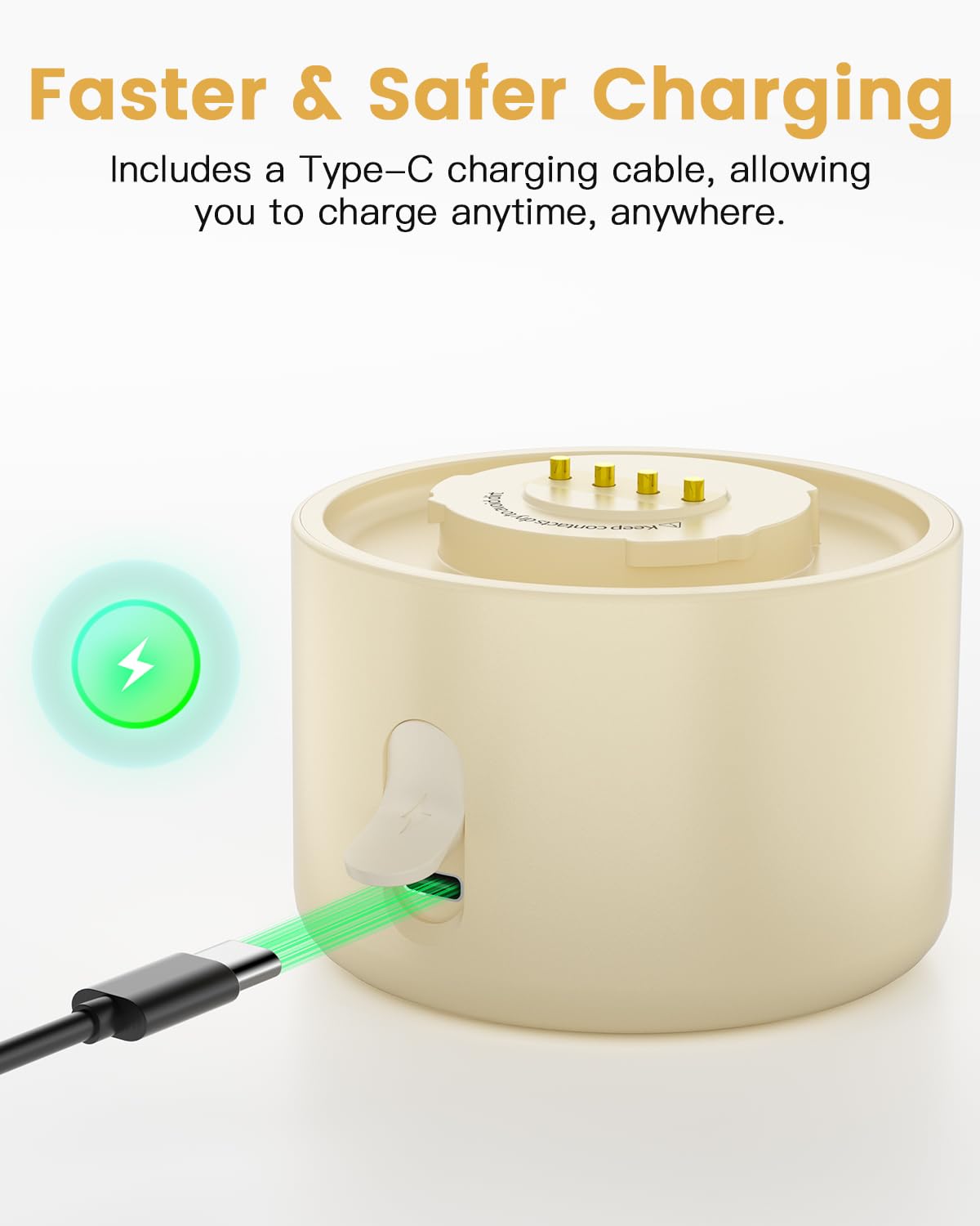 Portable Baby Bottle Warmer for Travel – 17oz Cordless Milk Warmer with Detachable Battery, USB Rechargeable Breast Milk Warmer, Baby Bottle Heater for Home and On-The-Go Use