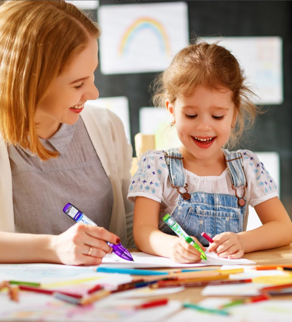 Liquid Motion Bubbler Sensory Toys Calm Stress Relief Liquid Motion Bubbler Pen Fidget Pen ADHD Anxiety Autism Toy Desk Decor Bubble Timers for Kids and Adults Gifts 3 Pack