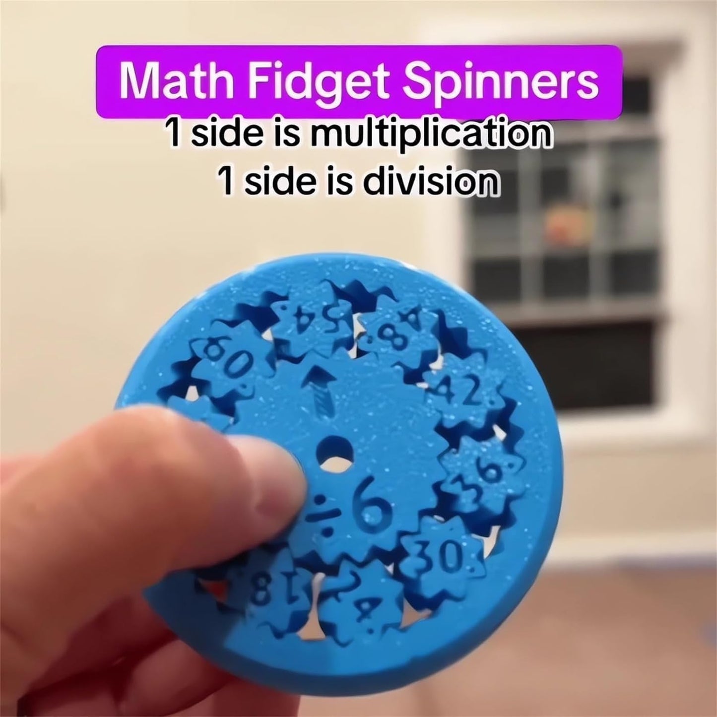 Math Fidget Spinners, Math Fact Fidget Spinners, Math Spinner Toy for All The Stimmers - Fidgeters Who are Learning Math, Division and Multiplication, Learning & Education Toys (Multiply Or Divide)