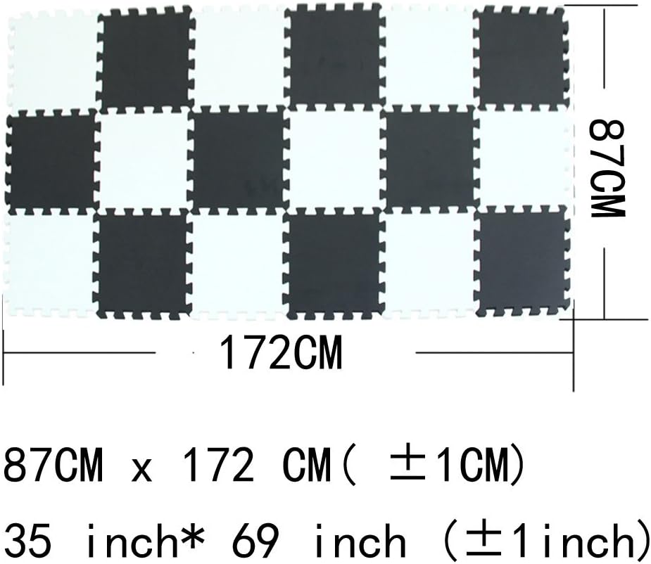 MQIAOHAM® 18 Pieces Puzzle Play Mats, Soft Baby Play Mat, Kids Interlocking Foam Floor Tiles, Toddlers Carpet Playmats G301018-101104