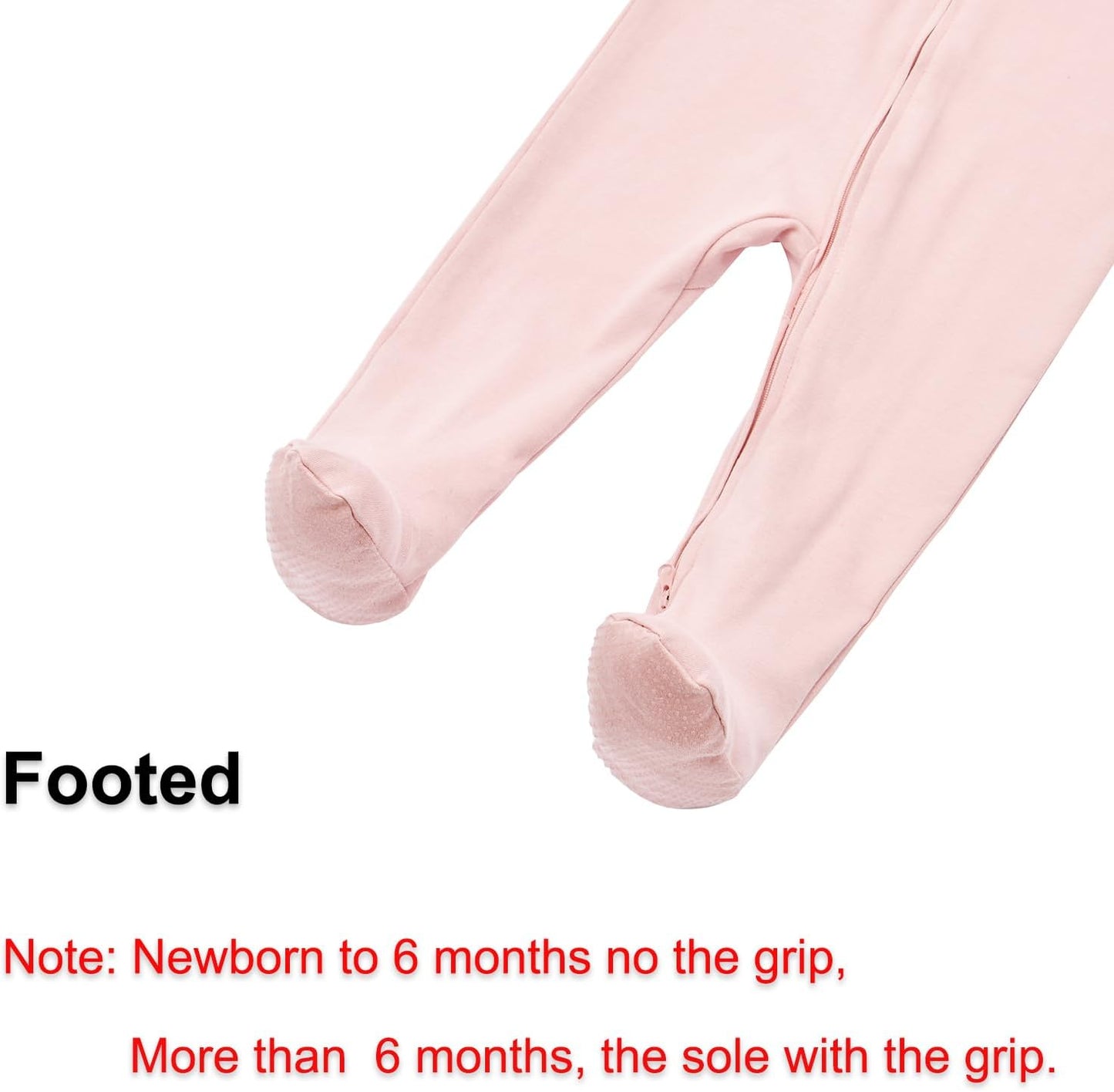 Aablexema Baby Footed Pajamas with Mitten Cuffs Zipper 4-Pack Infant Newborn Cotton Long Sleeve Outfit