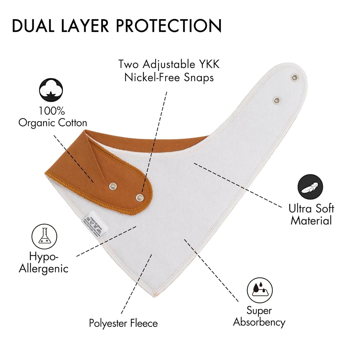 Baby Bandana Drool Bibs for Boys Girls,Super Absorbent Triangle Baby Bibs for Drooling and Teething,100% Cotton Soft for Infant,Newborn 12Pack