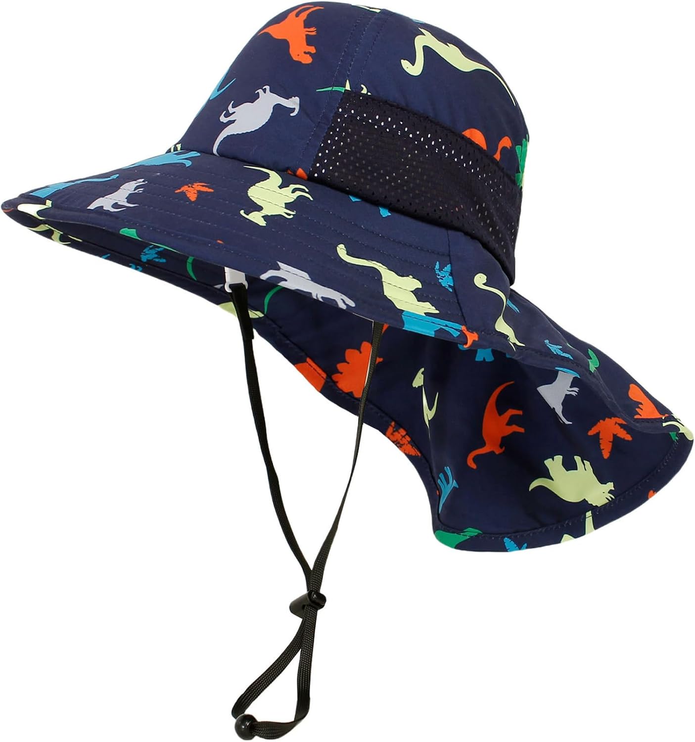 CHUNG Baby Sun Protection Hat Summer Toddler Adjustable UPF 50+ Wide Brim Neck Flap Beach Caps Boys Girls 1-12 Years Kids