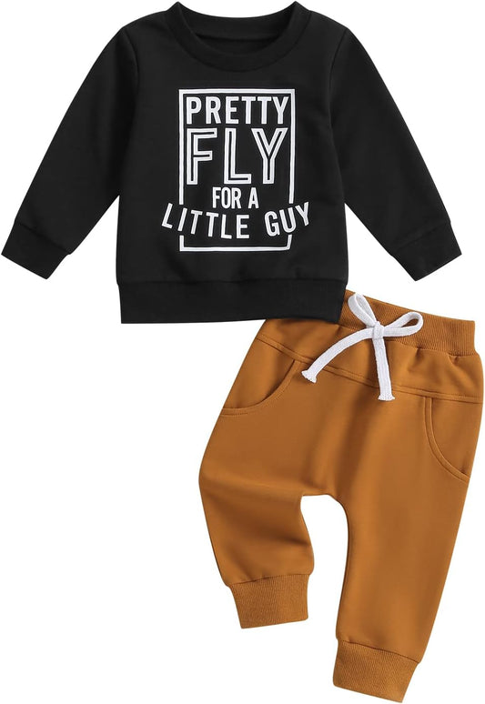 Baby Boy Clothes Fall 6 12 18 24 Months Football Long Sleeve Pullover Tops & Pant Sets Toddler Winter Outfits