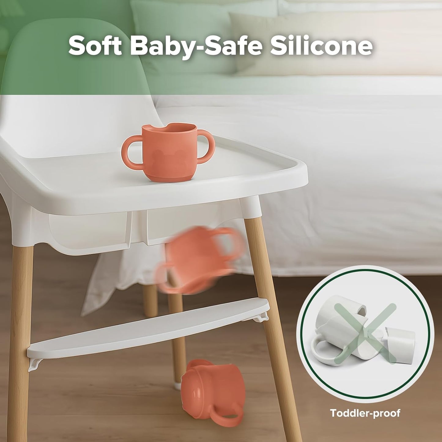 haakaa Silicone Baby Training Cup, Toddler Learning Open Cup for Baby 6 Months+, Drop-Proof BPA Free, 5 Ounce (Red)