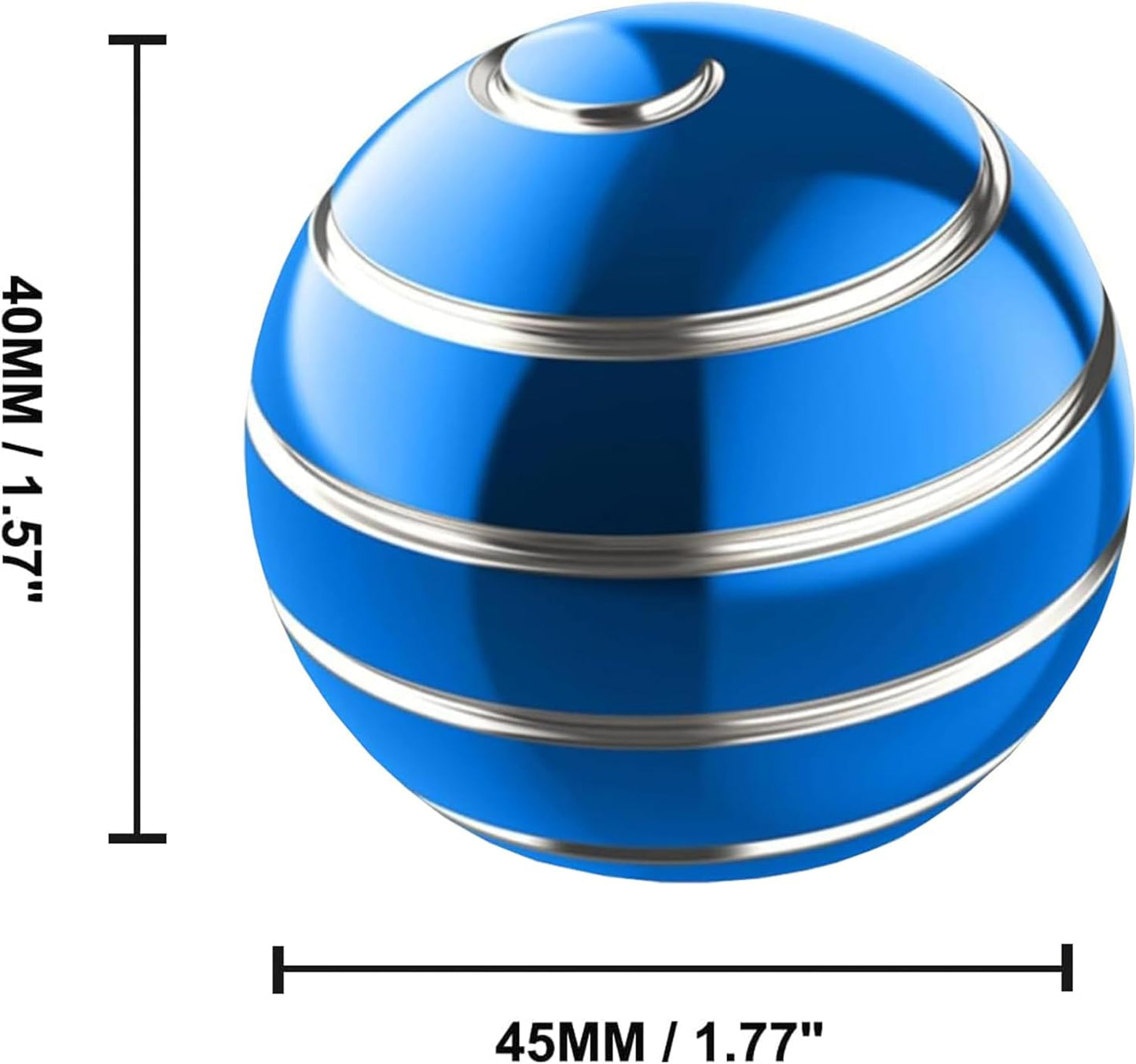 Kinetic Desk Toy, Metal Fidget Toys for Adults, 1.77" Stress Relief Balls for Adults, Stocking Stuffers Party Favors Toys for Kids Ages 3, 4, 5, 6, 7, 8 (1.77", Blue)