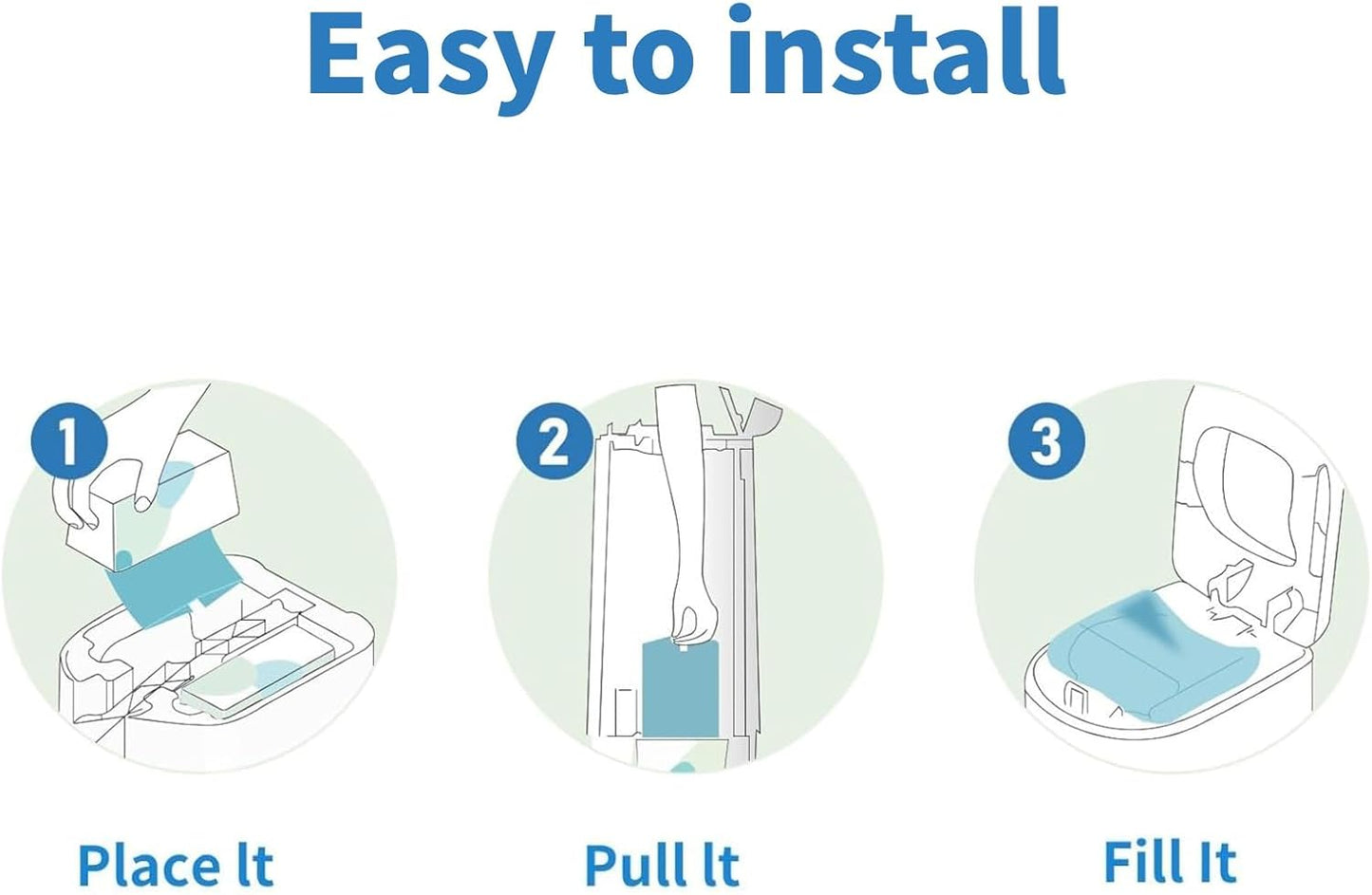 Diaper Pail Refills Bags with 30 Bags, Compatible with Genie Easy Roll Signature Diaper Pail and Platinum Diaper Pail, 7-Layer Odor-Barrier Technology, 3 Pack (90 Bag)