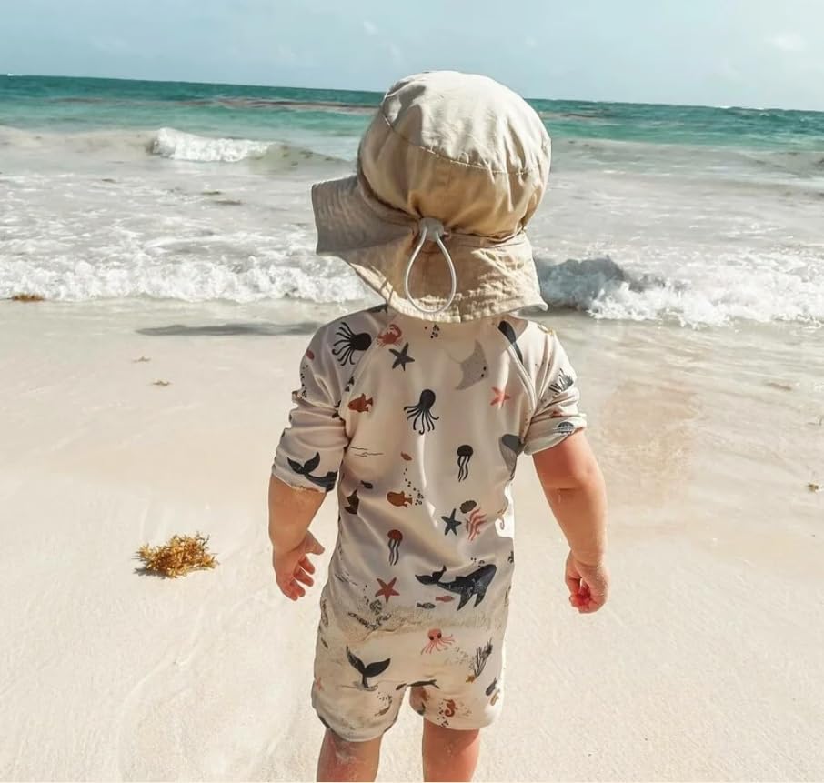 Boys One Piece Swimsuit Whale Dolphin Bathing Suit Zipper Rash Guard Kid Short Sleeve Swimwear Shark Beach Wear UPF50+