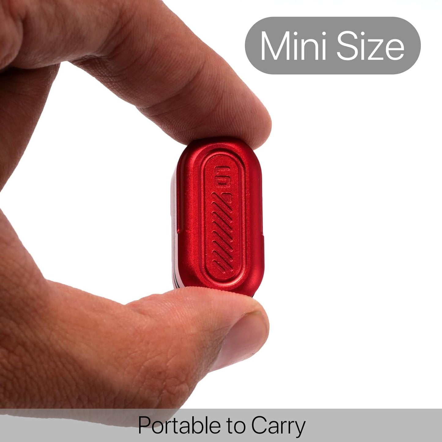 Mini Fidget Slider, Metal Card Fidget Slider Fidget Keychain Fidget Blocks Kit Adult Anxiety Anti Stress (#1 - Red)