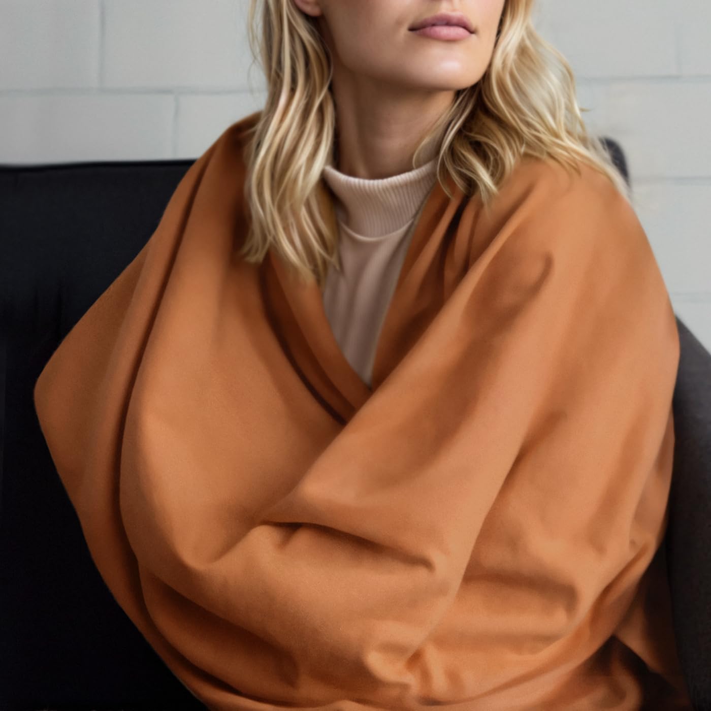 GRSSDER Newborn Swaddle Blanket, Ultra Soft Jersey Receiving Blanket with Matching Headband and Beanie Set 33×44", Stretchy Baby Neutral Swaddle Wrap for Girls and Boys