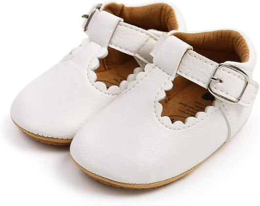 SOFMUO Baby Boys Girls High Top Ankle PU Leather Sneakers Soft Rubber Sole Infant Moccasins Newborn Oxford Loafers Anti-Slip Toddler Wedding Uniform Dress Shoes