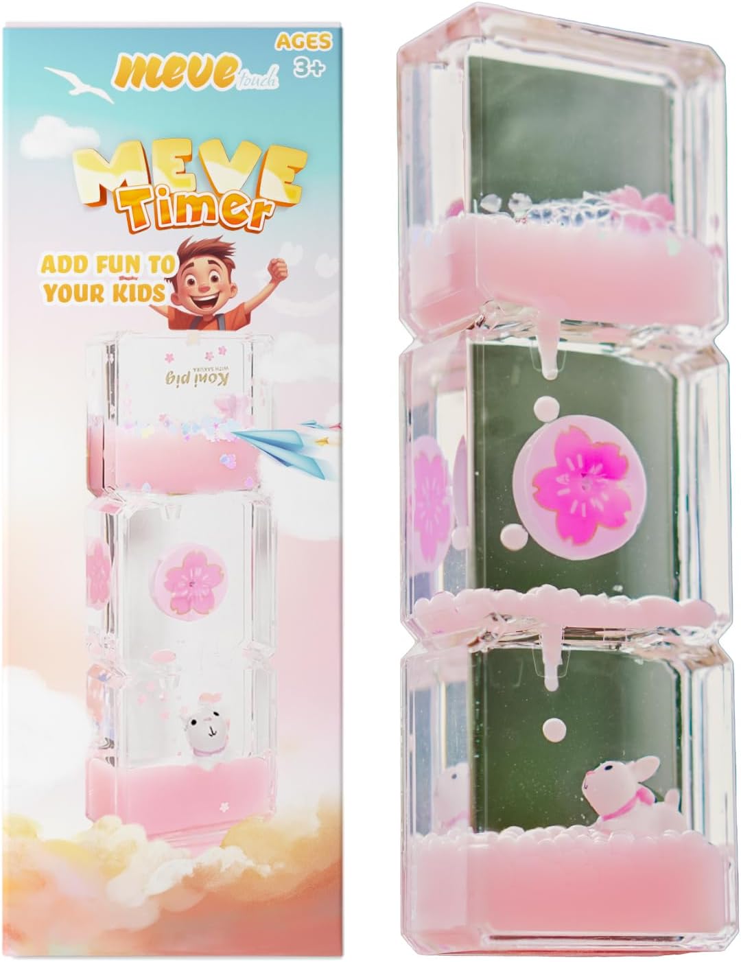 Exclusive Model Liquid Motion Bubbler Timer Soothing Sensory Toy for Relaxation Calming Stress Relief and Sensory Play Perfect for Kids and Adults Unique Desk Decor for Stress and Focus.