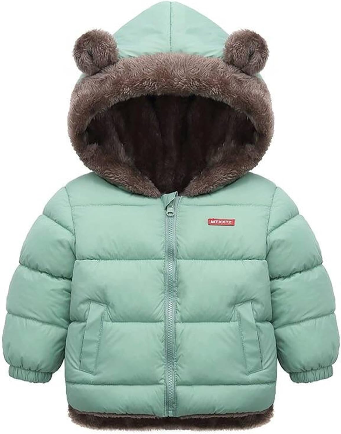Fairy Baby Infant Baby Winter Coat Cute Teddy Bear Hooded Jacket Warm Fleece Outerwear Windproof Toddler Boys Girl 6M-4T