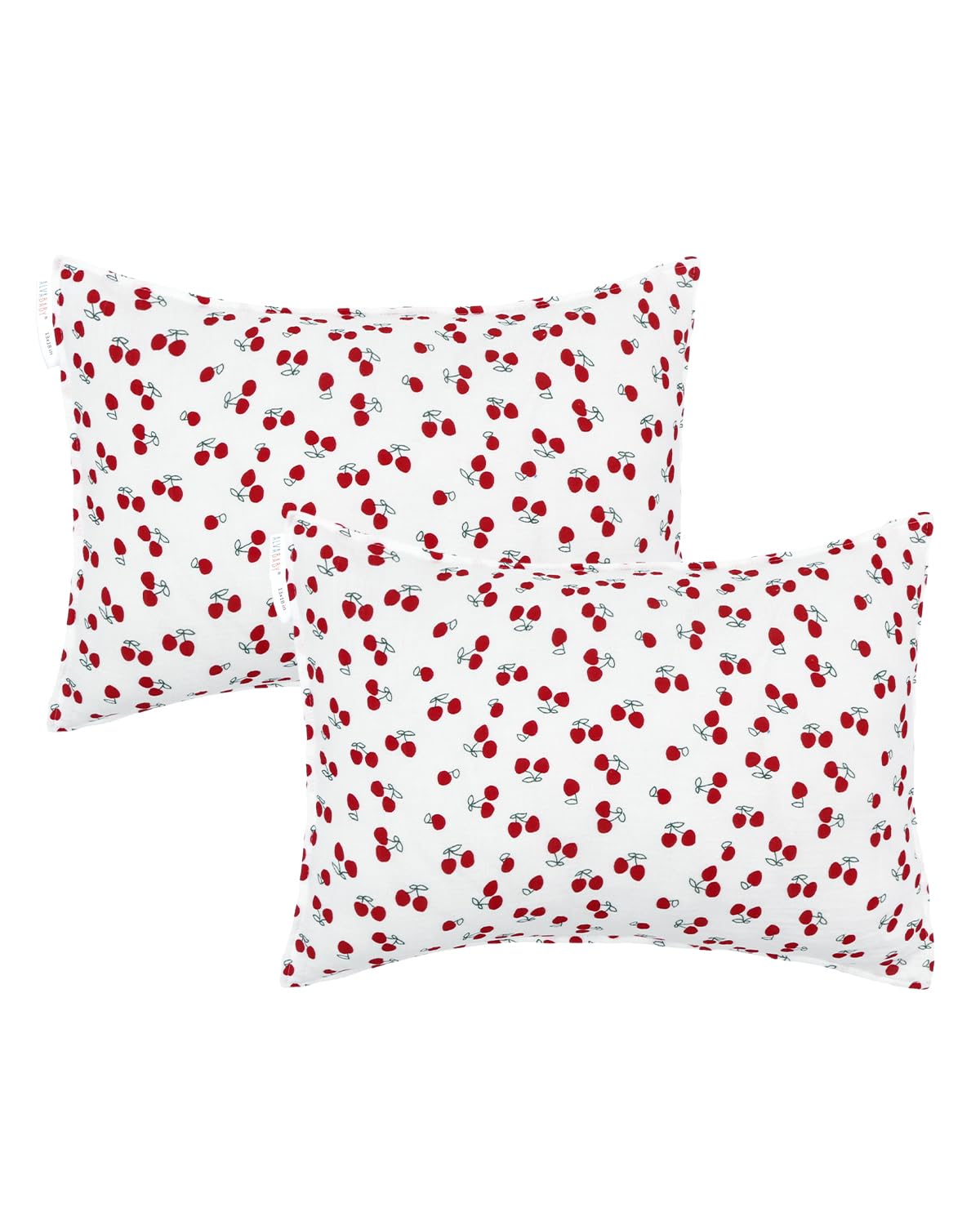 ALVABABY Toddler Pillowcases 2 Pack Muslin Cotton&Stretchy Kids Pillow Cover Fit 13"x 18" or 12"x16" Envelope for Girl Boy Sleepy Travel 2TPMN01A