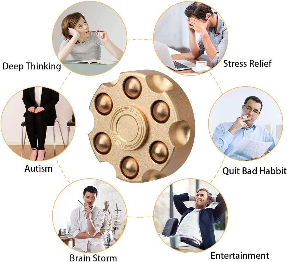 Cool Alloy Fidget Spinner Metal Toy for Kids Adults, Fidget Cube Chain Toys Small Sensory Gadget Finger Hand Spinner Focus Desk Spining Top Toy Party Favors Prizes Goody Bag Fillers Novelty Gift