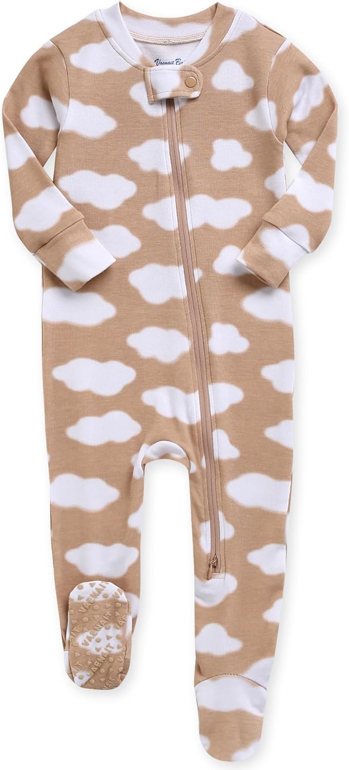 VAENAIT BABY Infant Toddler Boys Girls Footed Pajamas One-PIece Romper Sleep and Play 0M-2T