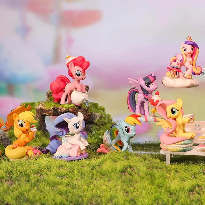 POP MART My Little Pony Leisure Afternoon Series, My Little Pony Blind Box Figures, Random Design Action Figures Collectible Toys Home Decorations, Holiday Birthday Gifts, Single Box
