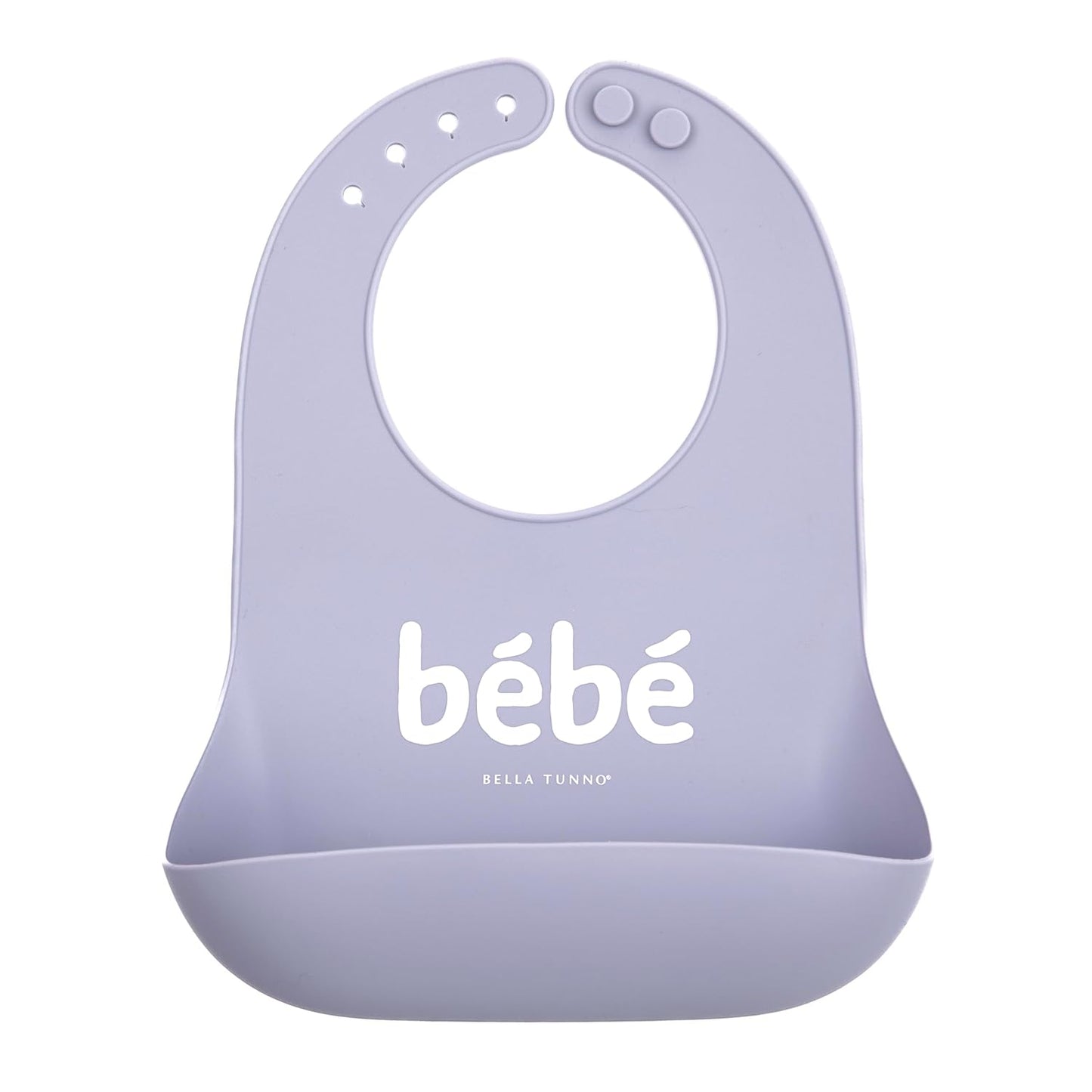 Bella Tunno Baby Bib for Eating, Waterproof Silicone Bib with Large Food Catcher, Adjustable Fit for Babies 4-12 months & Toddlers 1-3 Years, Boys & Girls, Bebe