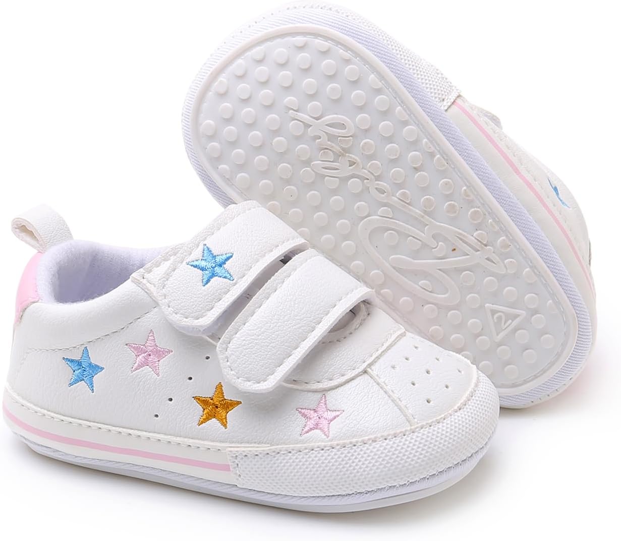 SOFMUO Baby Boys Girls High Top Ankle PU Leather Sneakers Soft Rubber Sole Infant Moccasins Newborn Oxford Loafers Anti-Slip Toddler Wedding Uniform Dress Shoes