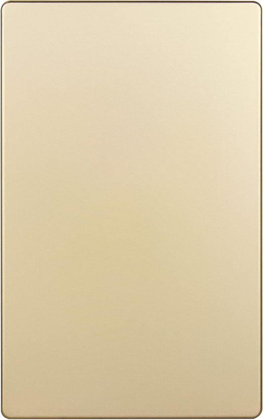 ENERLITES Screwless Blank Wall Plate, Child Safe Blank Device Outlet Cover, Standard Size, 1-Gang 4.68" x 2.93", Polycarbonate Thermoplastic, UL Listed, SI8801-GD, Gold