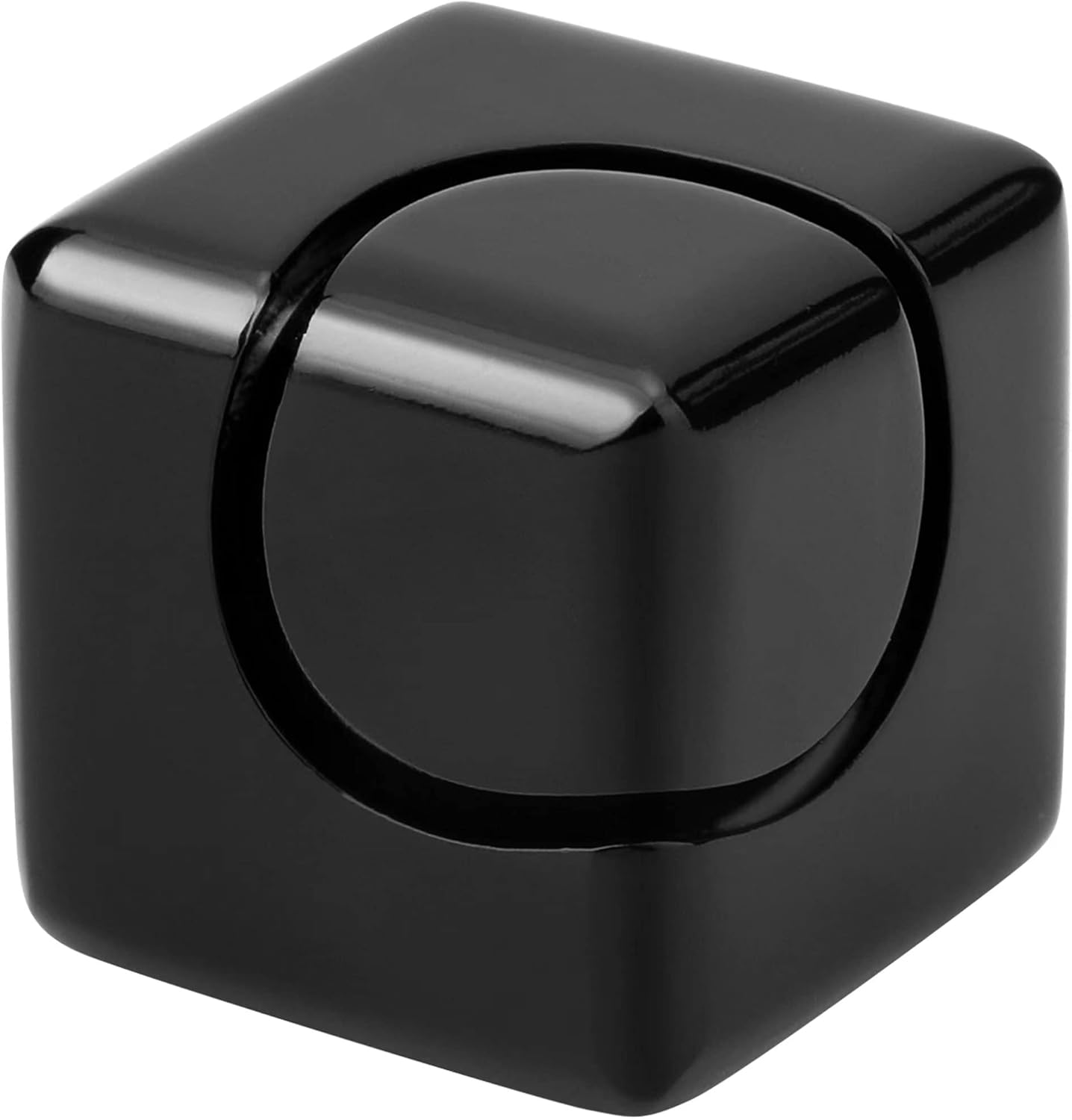 Infinity Gear Fidget Cube Spinner for Kid Adult, Transformable Spinning Top Metallic Fidget Toys for Anti-Anxiety Stress Relief Autism ADHD, 2-in-1 Cube Focus Toy for Desktop Office Classroom Black