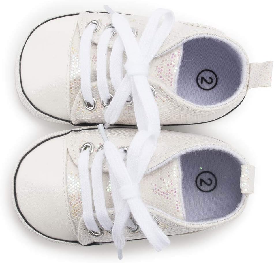 Unisex Baby Girls Boys Canvas High-top Shoes, Newborn Infant Anti-Slip Soft Sole Frist Walking Breathable Sneakers