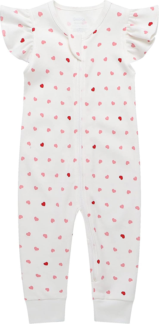 Owlivia Baby Boy Romper, Unisex Short-sleeve Summer Outfit, 100% Organic Cotton Girl One-Piece Jumpsuit