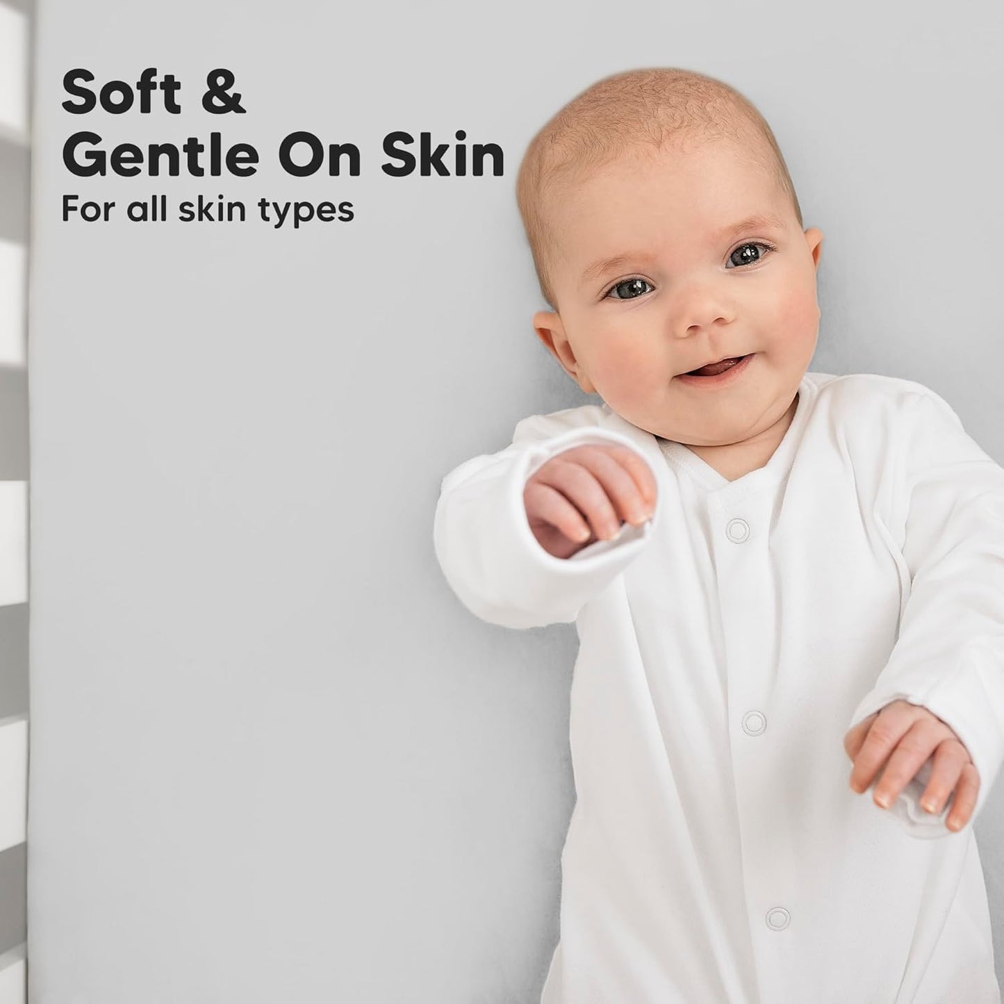 KeaBabies 2-Pack Baby Crib Sheets for Boys, Girls - 52x28 Viscose Derived from Bamboo Toddler Bed Sheets Neutral, Fitted Crib Mattress Cover for Standard Baby Bedding, Soft & Cozy (French Gray)