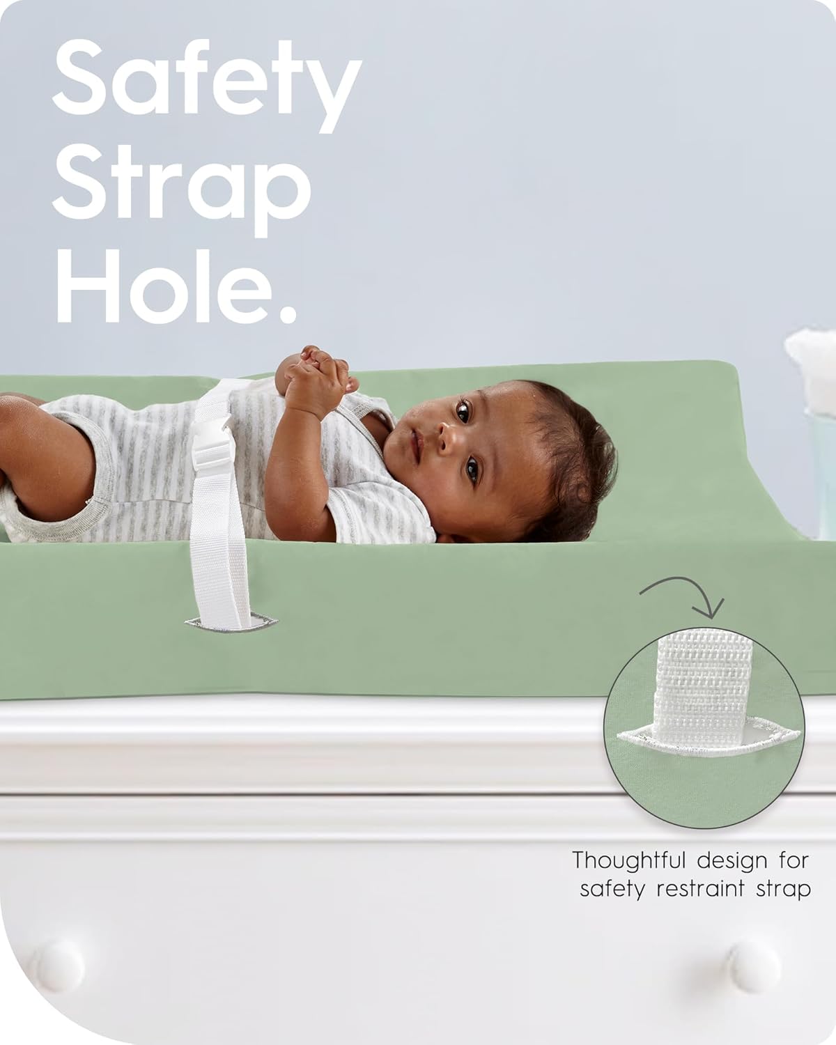 Changing Pad Cover for Girls Boys, TotBasic Premium Soft Boho Changing Table Covers, Stretchy Jersey Changing Table Sheets - Fits All Standard Changing Tables - 2 Pack (Sage Green&Botanical Leaf)