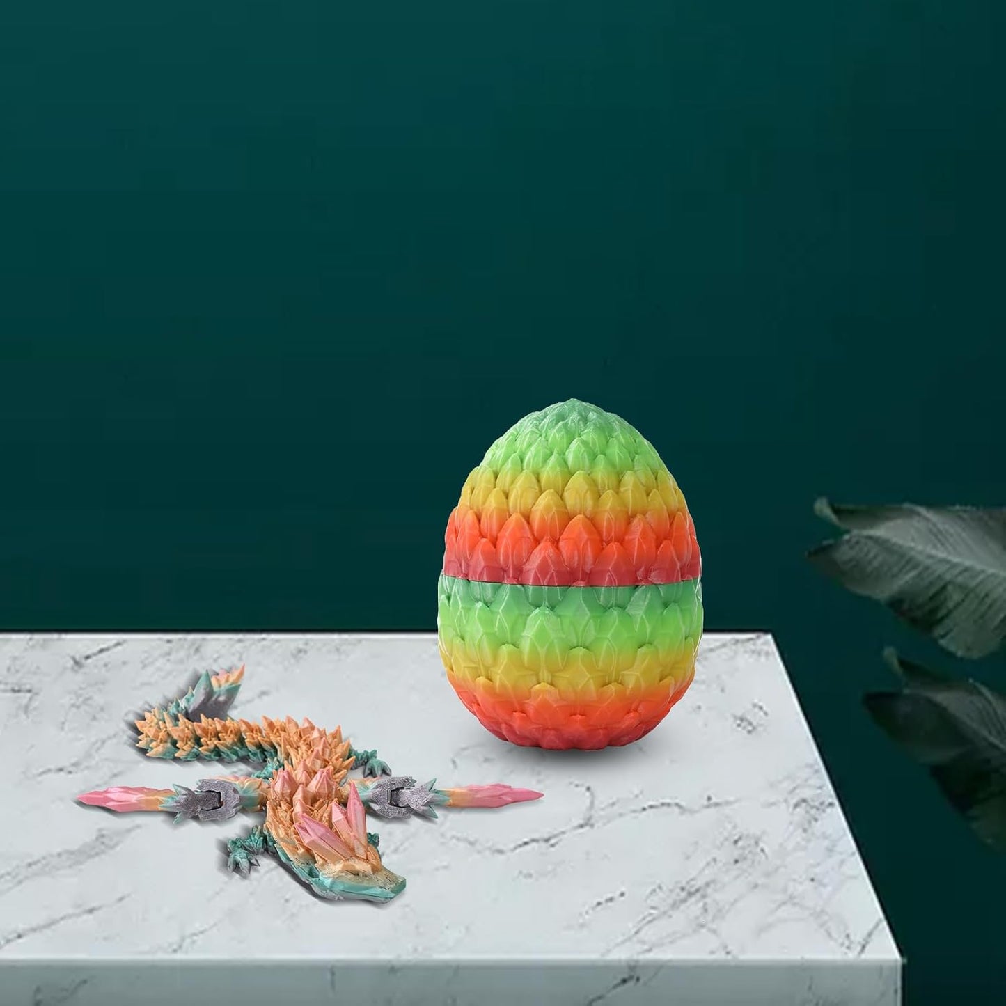 3D Printed Dragon Egg,Mystery Crystal Dragon Fidget Toys,Articulated Dragon,Home Desk Decor Easter Surprise Dinosaur Eggs,Adults Fidget Toys for Autism/ADHD
